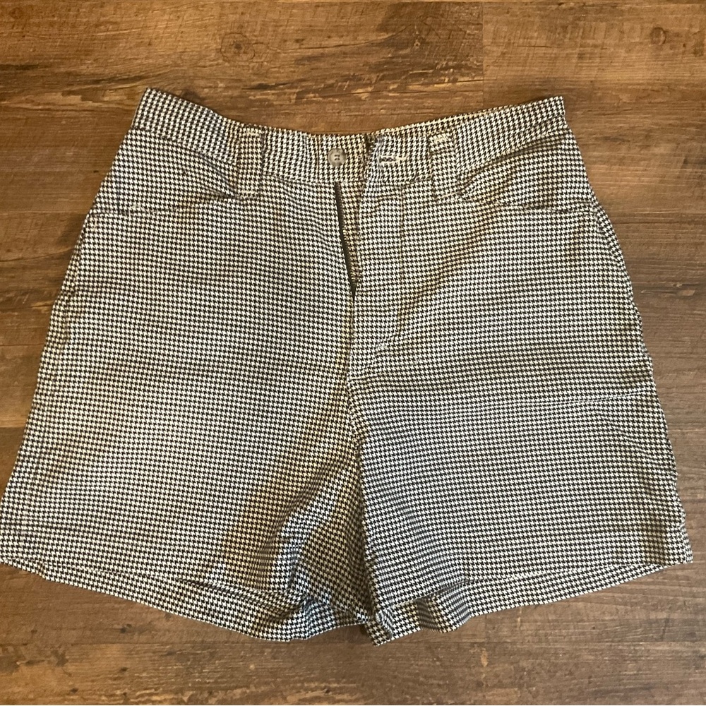 Lee Houndstooth Black and White Shorts
